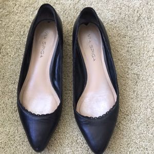 Via Spiga Black Flats